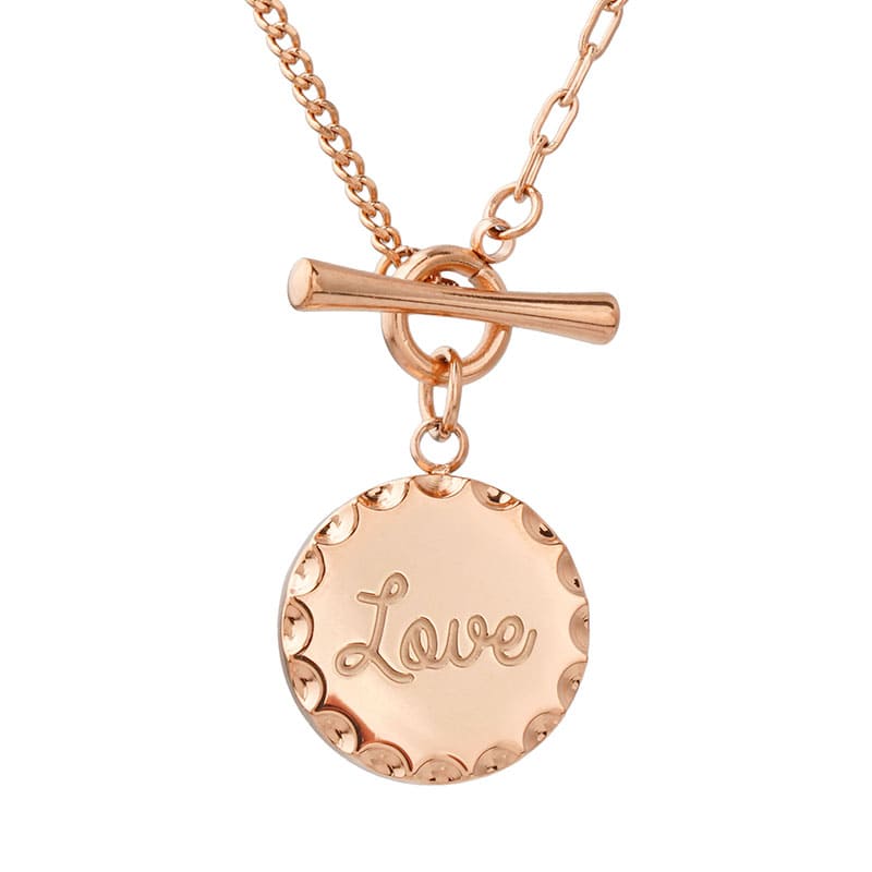 Necklace: Rose Gold, Love