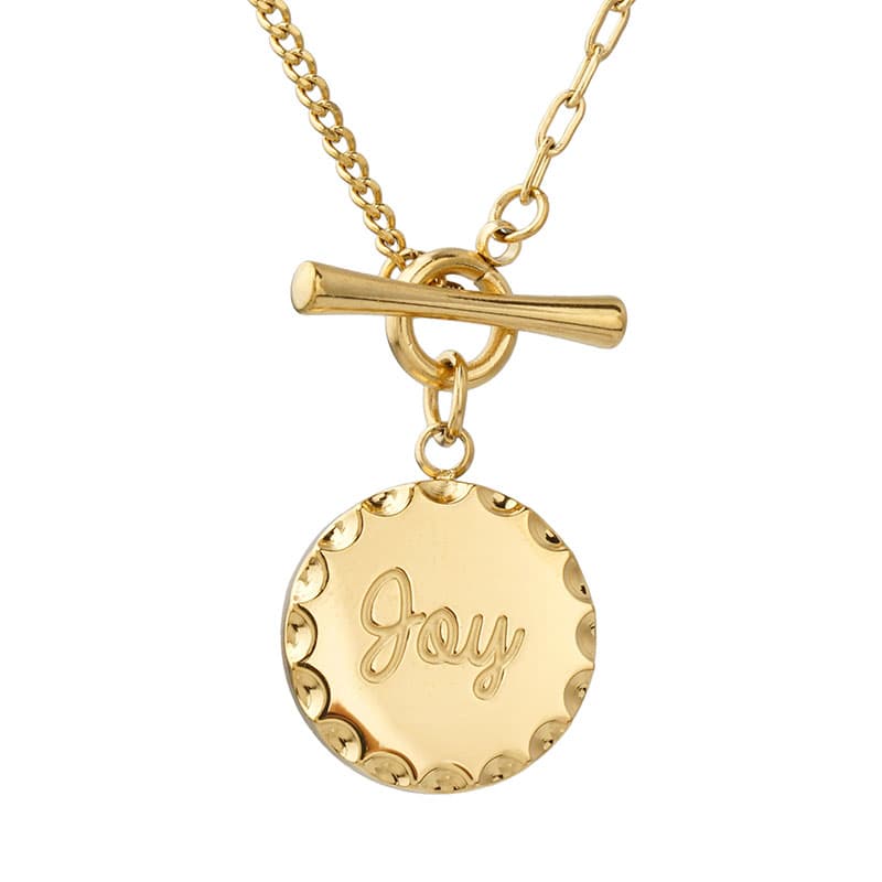 Necklace: Gold, Joy
