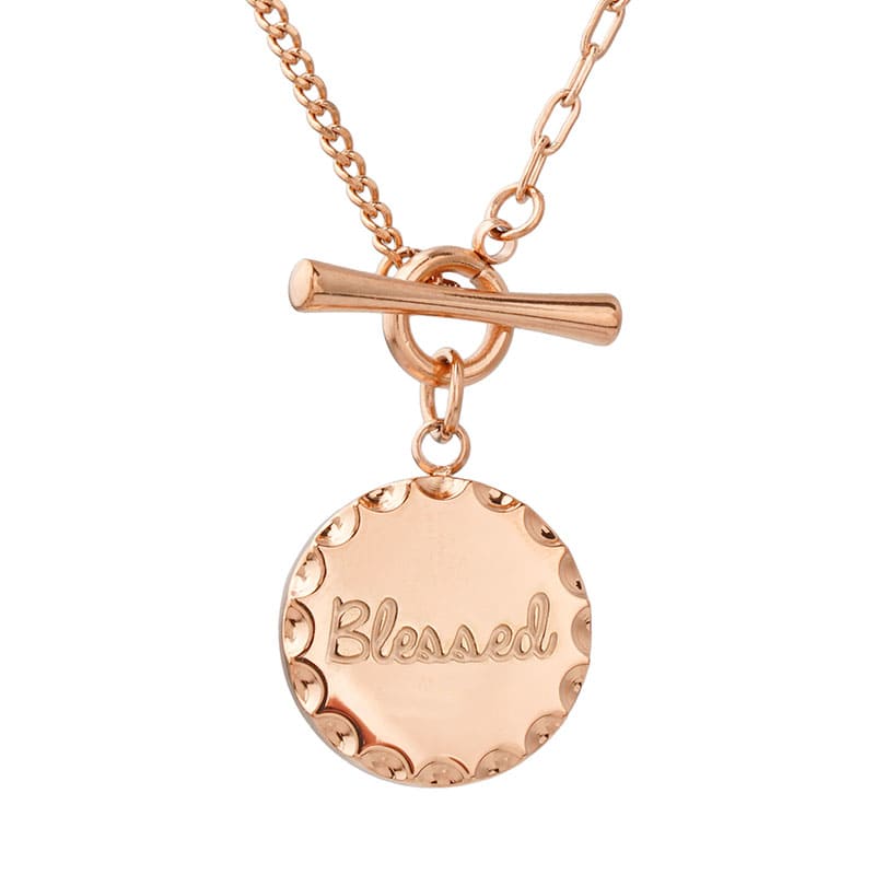 Necklace: Rose Gold, Blessed