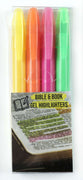 Bible/Book Gel Highlighter (4 Pack) Flouro Colours