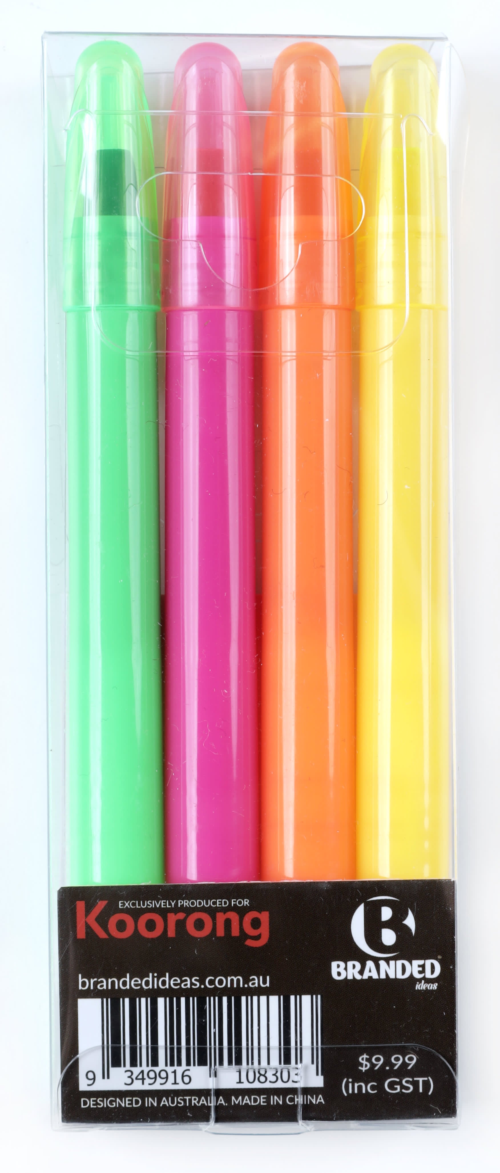 Bible/Book Gel Highlighter (4 Pack) Flouro Colours