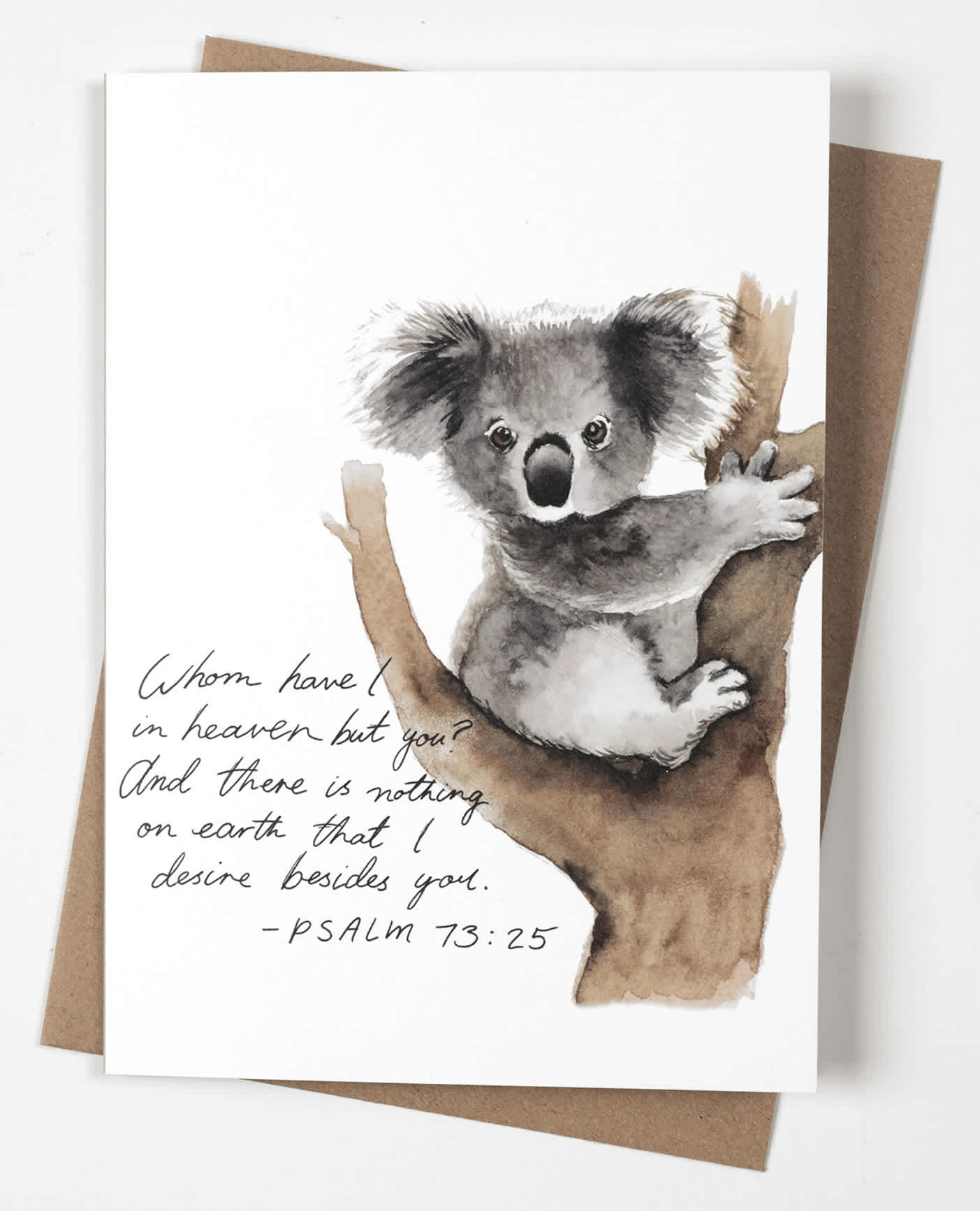 Greeting Card: Koala Ps 72:25 (Fig Hill Farm)
