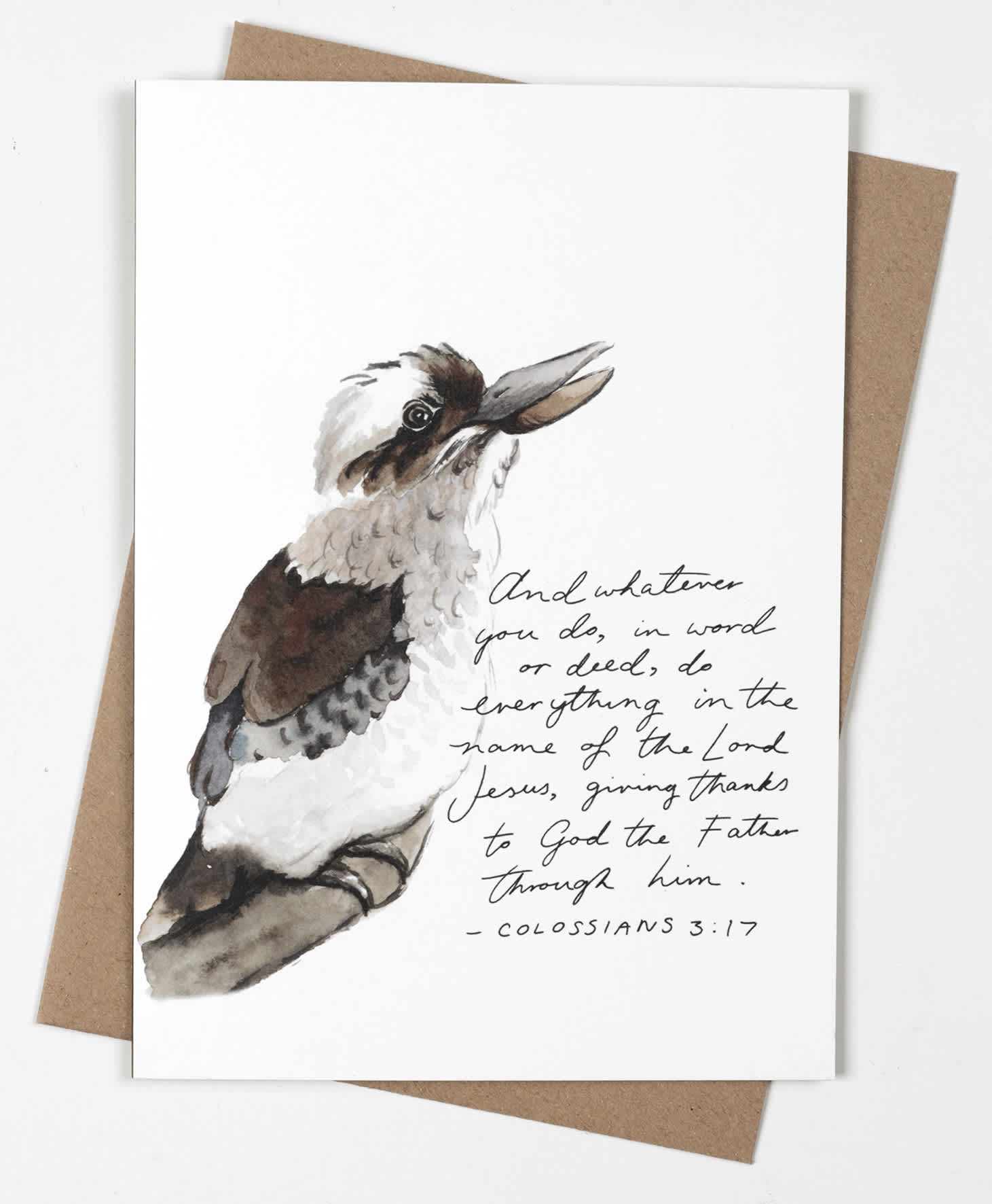 Greeting Card - Kookaburra Col 3-17 (Fig Hill Farm) (Australiana)