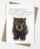 Greeting Card: Wombat Isa 26:3 (Fig Hill Farm)