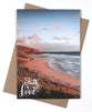 Greeting Card: Faith, Hope, Love Twilight Beach Esperance
