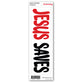 Bumper Sticker: Jesus Saves (Vinyl, Suitable for Outdoor Use)