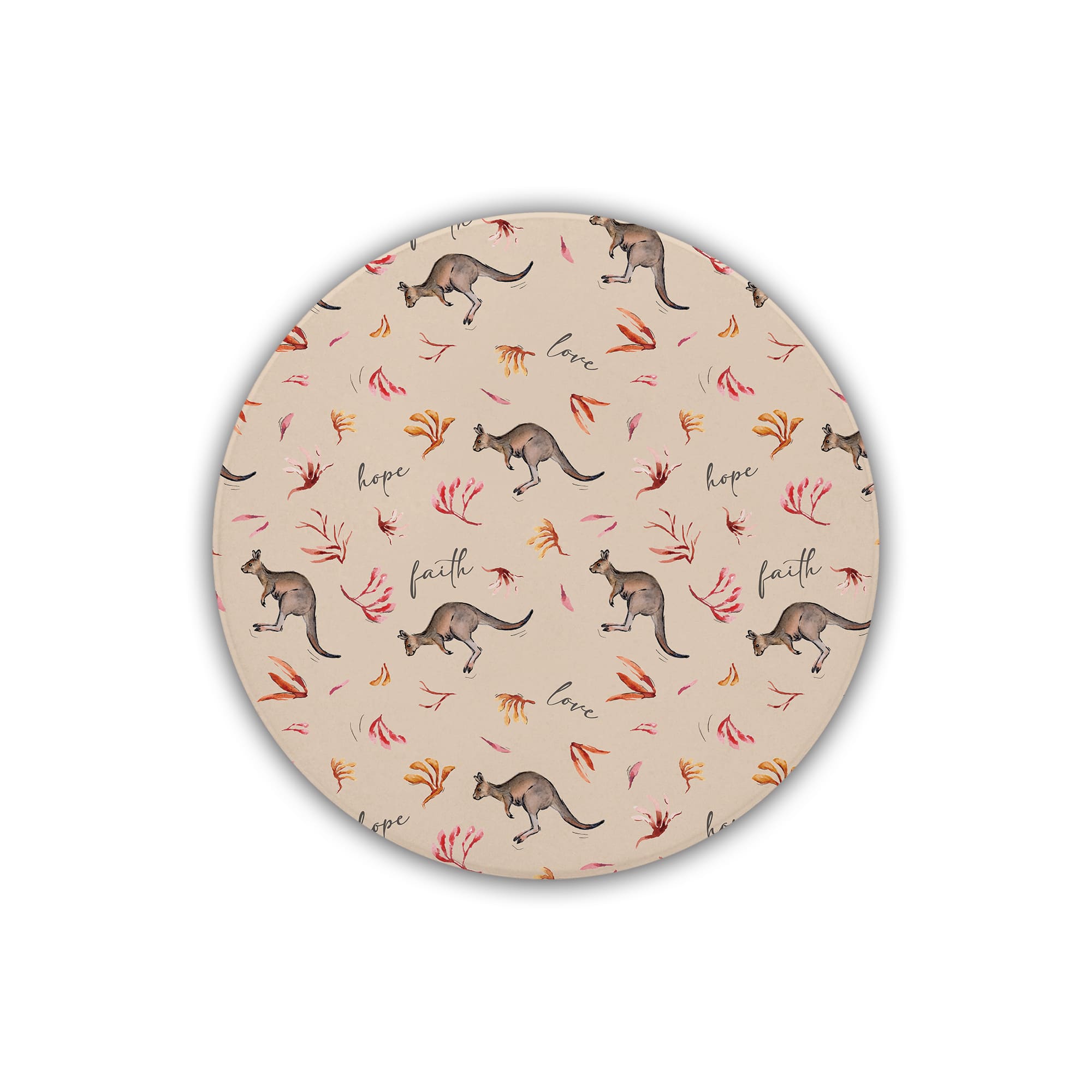 Ceramic Coaster (Set of 4): Kangaroo & Koala Patterns