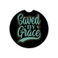 Ceramic Car Coaster: Saved By Grace