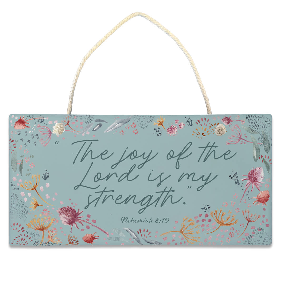 Ceramic Plaque: Neh 8:10 (Fig Hill Farm)