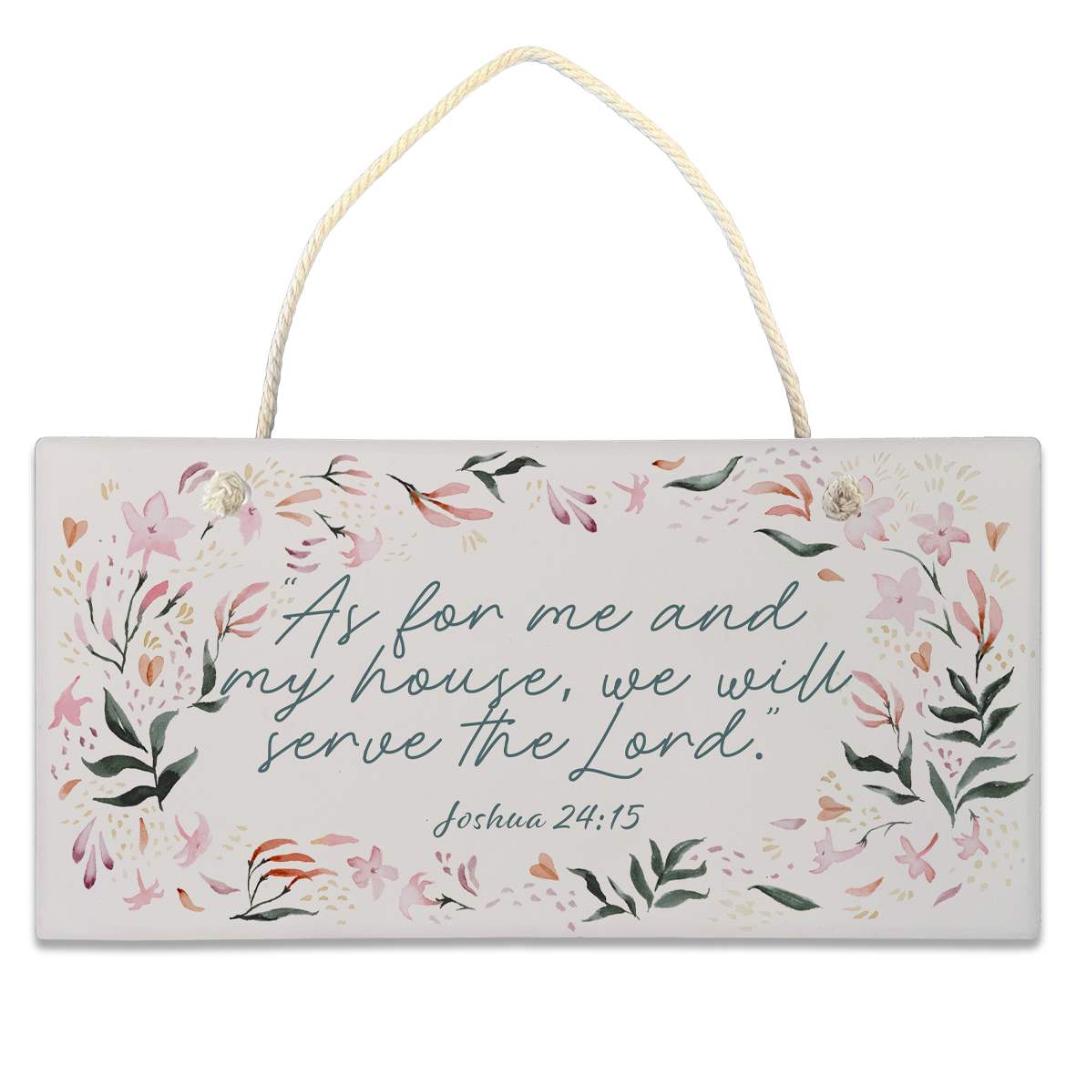 Ceramic Plaque: Josh 24:15 (Fig Hill Farm)