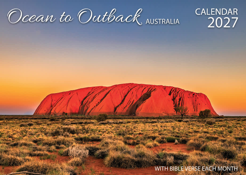 2027 Wall Calendar: Ocean to Outback, Bible Verse on Each Month
