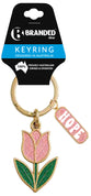 Keyring - Tulip Pink Glitter Hope