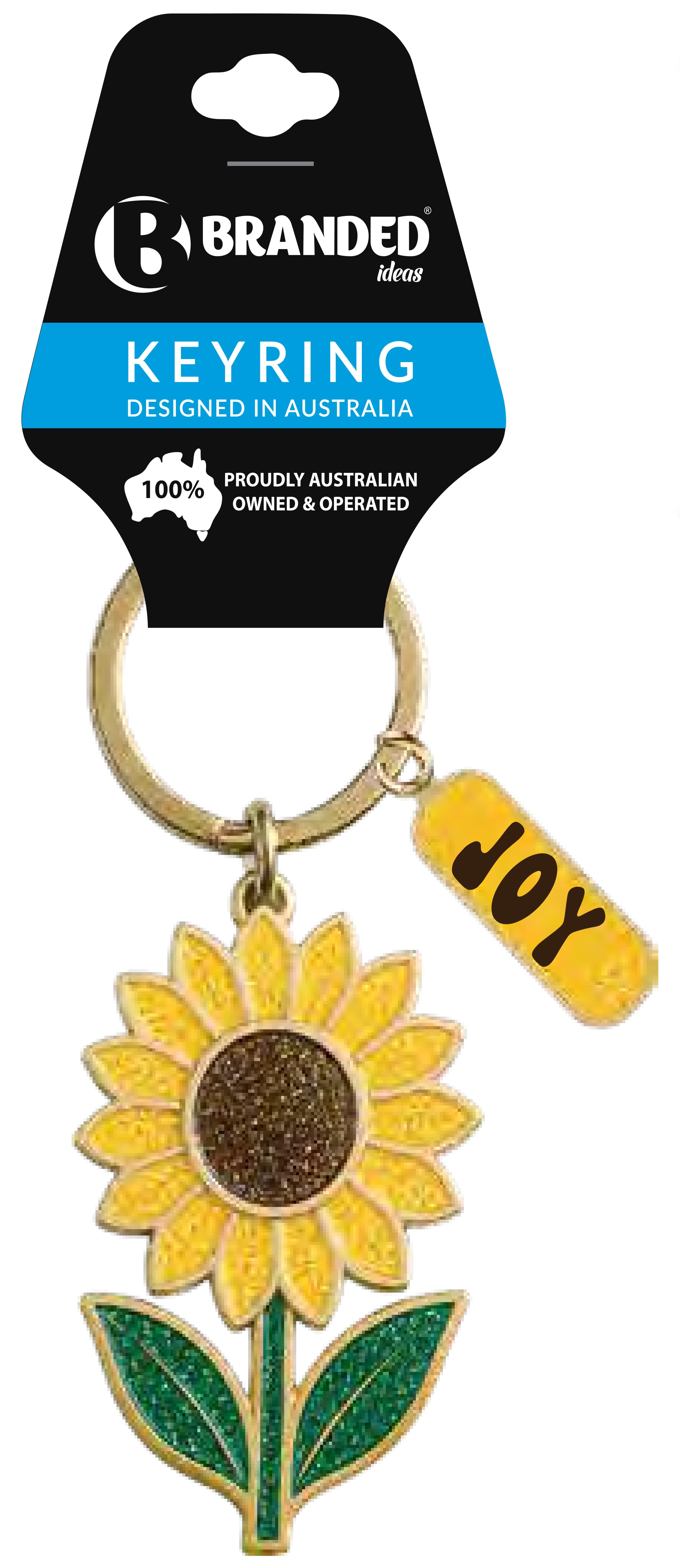 Keyring - Sunflower Glitter Joy