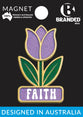 Magnet - Tulip Red Glitter Faith
