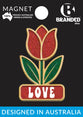 Magnet - Tulip Purple Glitter Love