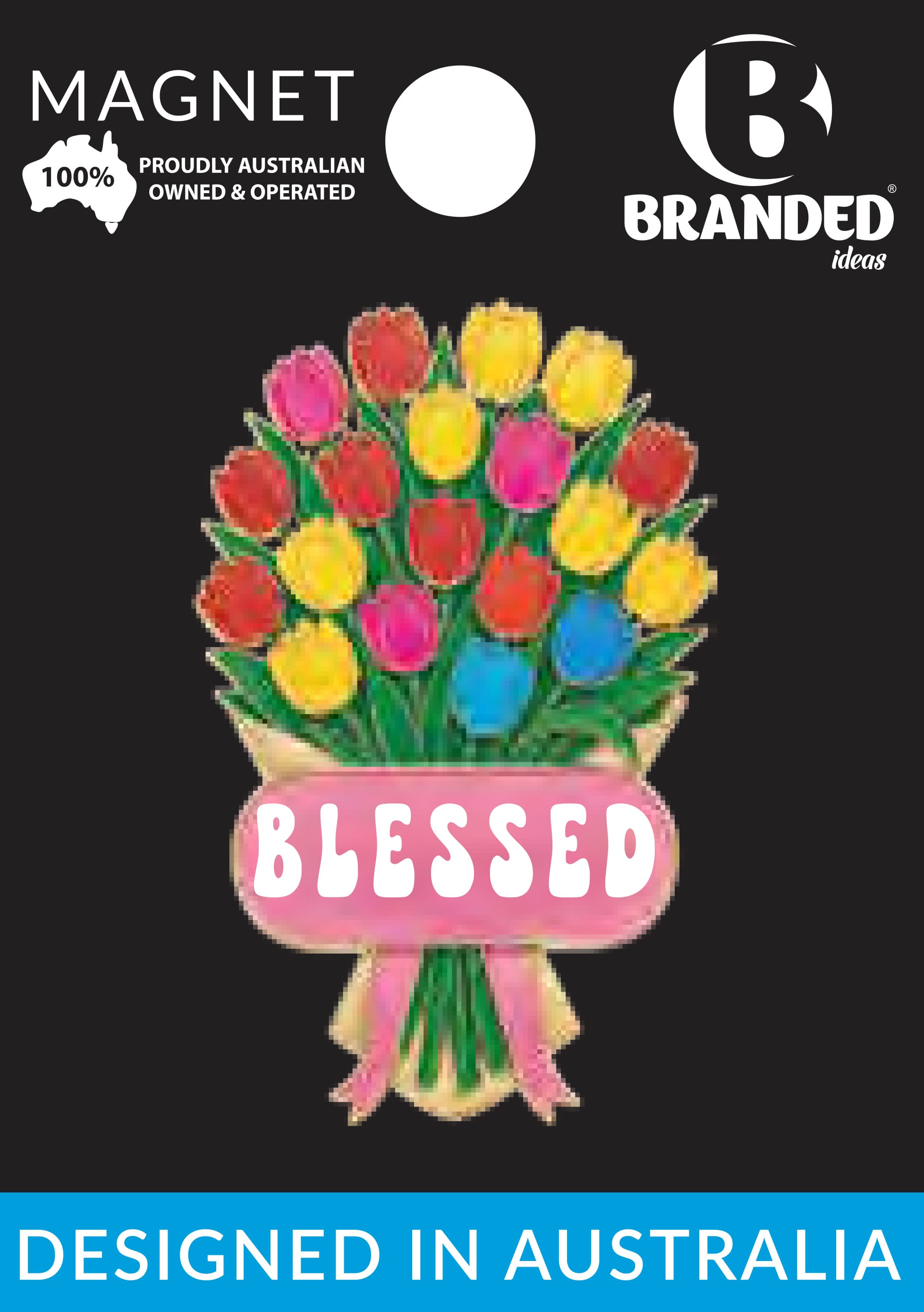 Magnet - Tulip Bouquet Blessed