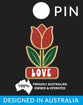 Pin - Tulip Purple Glitter Love