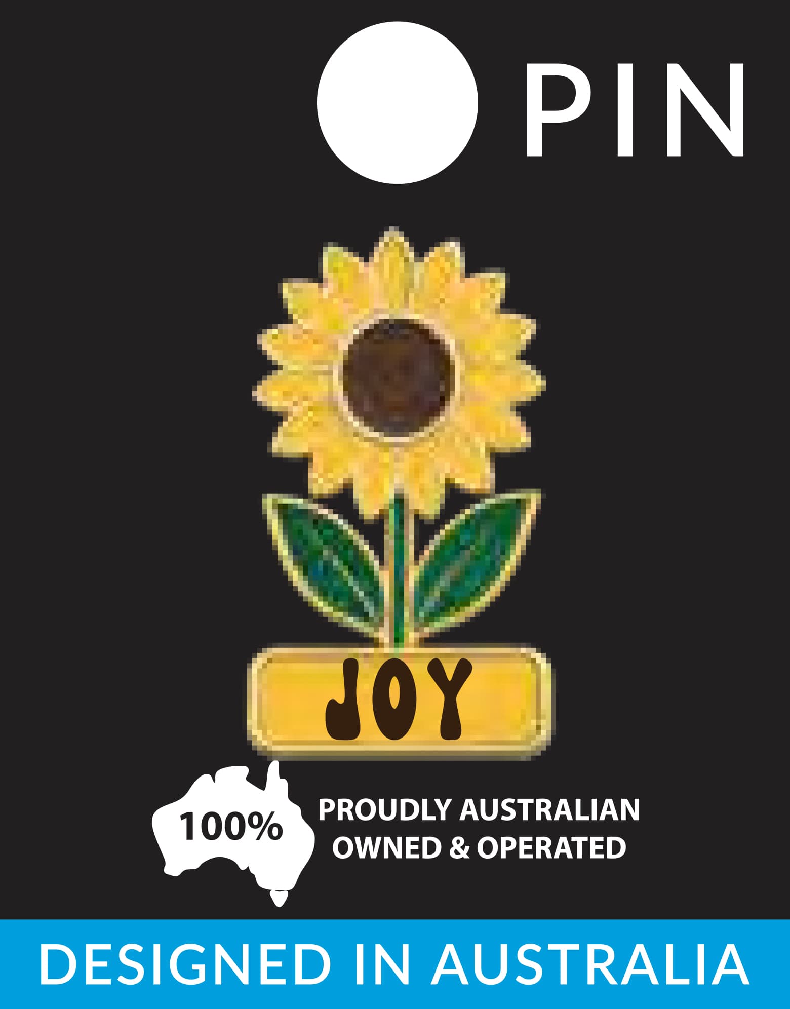 Pin - Sunflower Glitter Joy