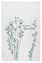 Tea Towel: White, His Mercy Never Fails (Aco Certified Organic Cotton)