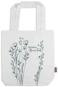 Tote Bag: White, His Mercy Never Fails (Aco Certified Organic Cotton)