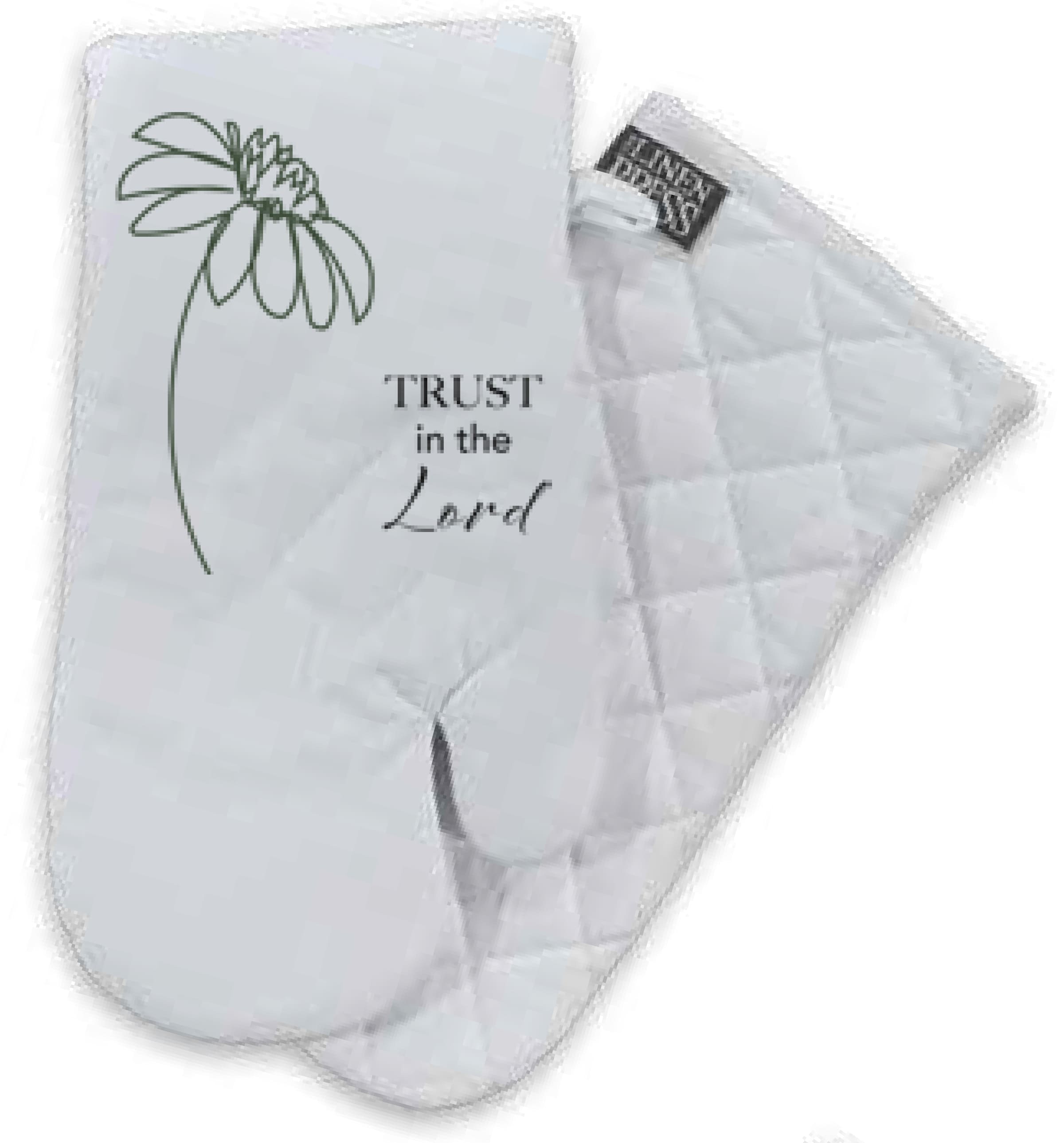 Oven Mitt: White, Trust in the Lord (Aco Certified Organic Cotton)