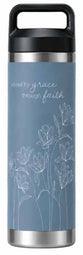 Kakadu Stainless Steel Water Bottle (600mL): Saved By Grace, Blue