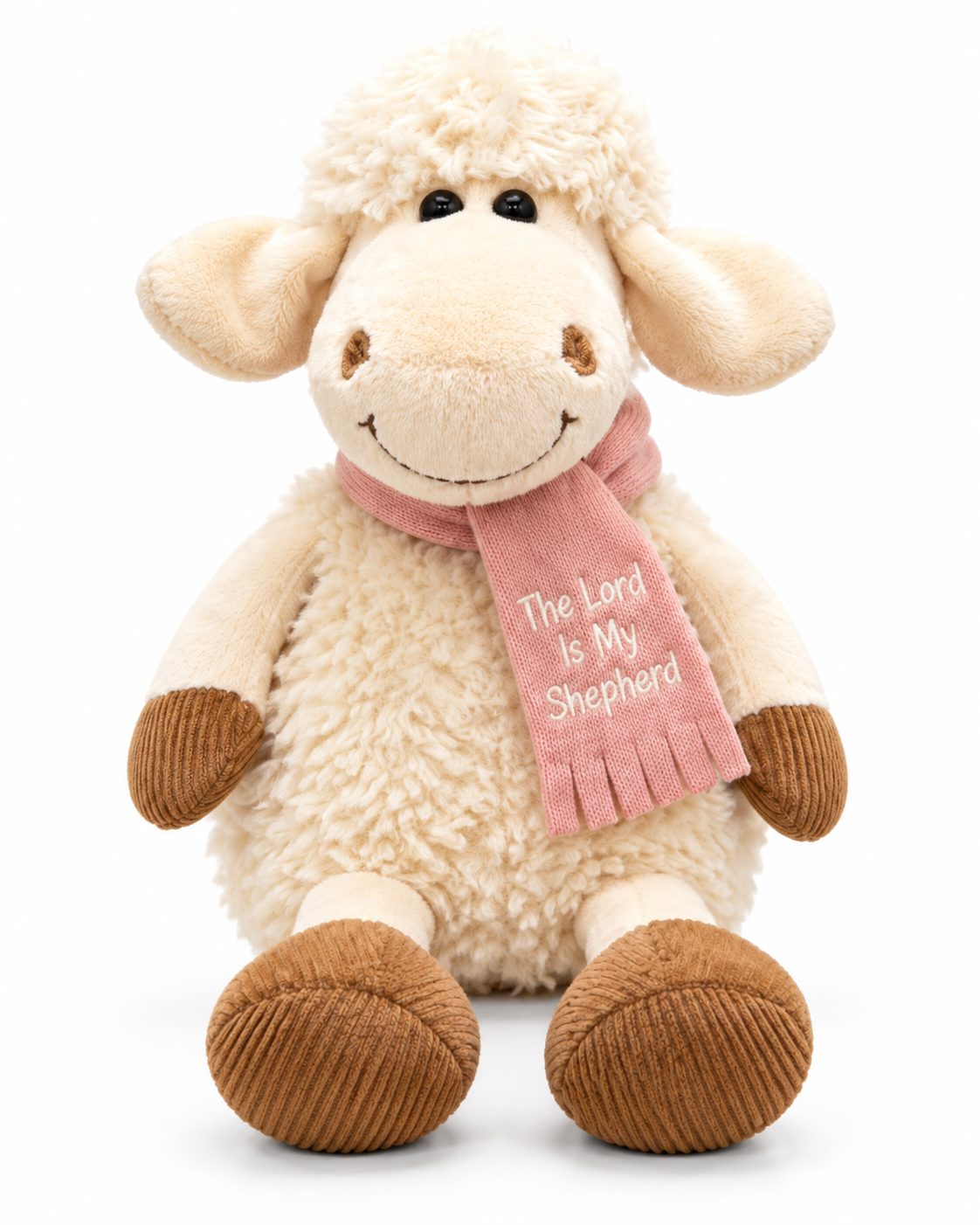 Plush Toy: The Lord is My Shepherd, Sheep, Pink Scarf
