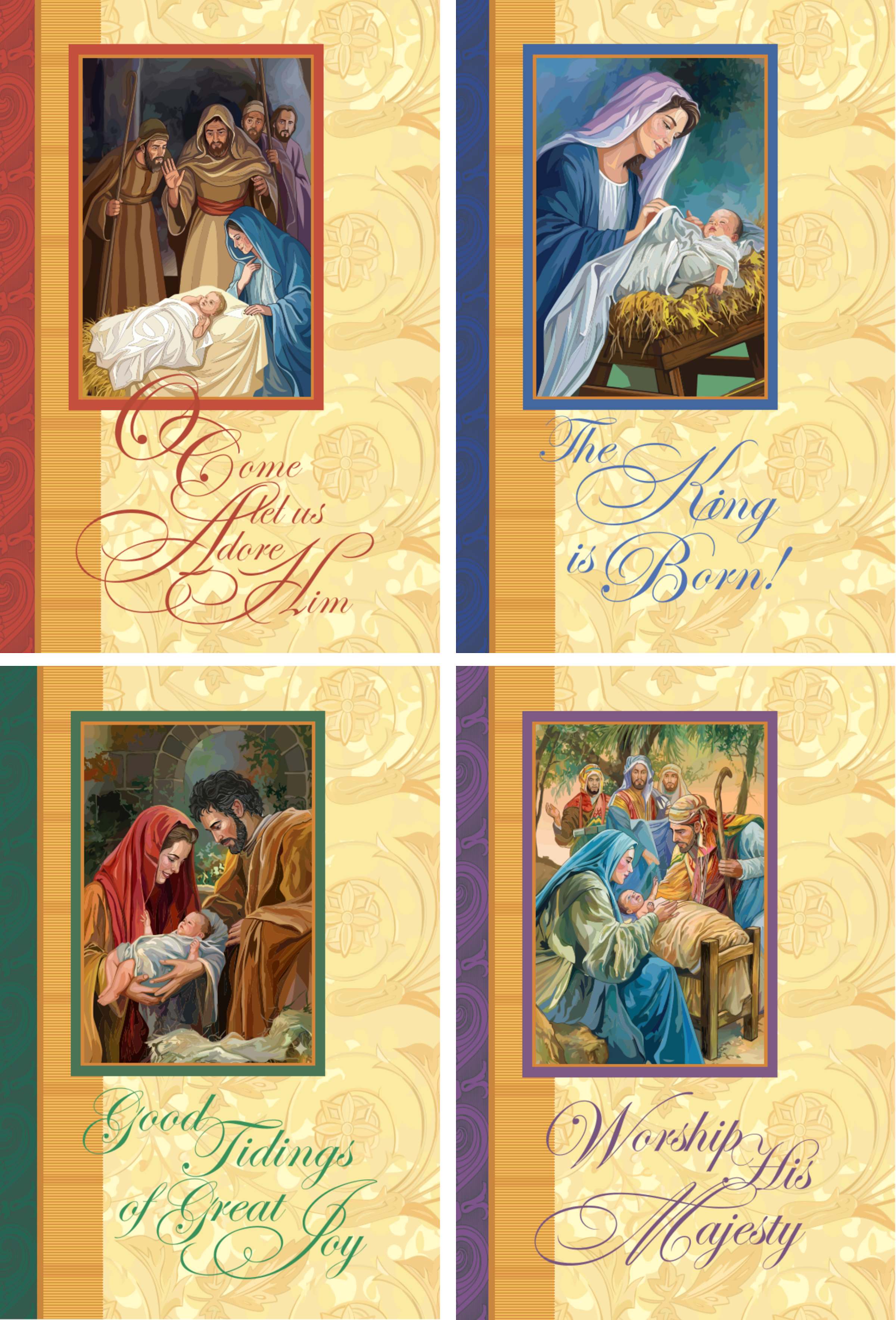 Christmas Card Value Pack A (8 Cards, 2 each 4 Design)