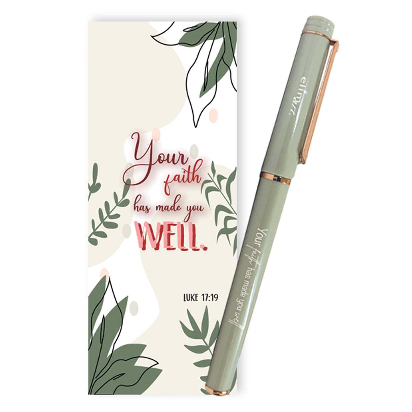 Gel Pen with Bookmark: Your Faith Has Made You Well