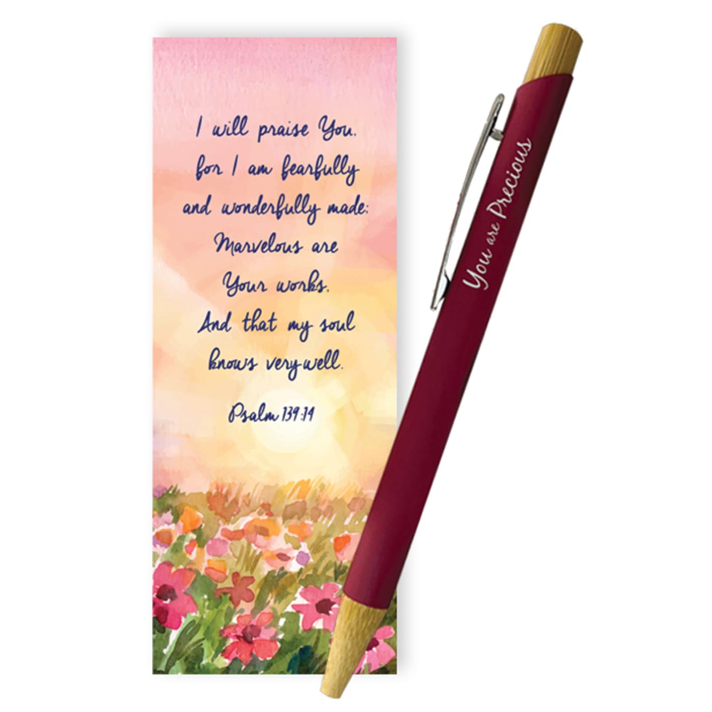 Gel Pen with Bookmark: You Are Precious