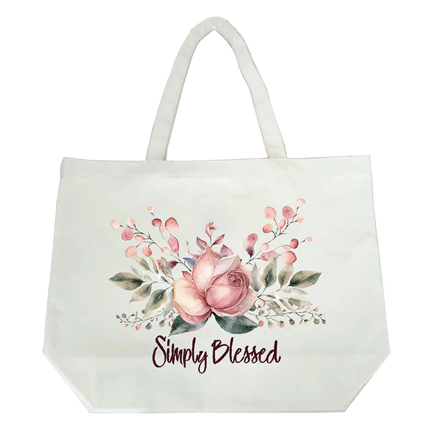 Canvas Tote Bag: Simply Blessed