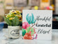 Tabeltop Decor, Mdf: Thankful Grateful Blessed Desk Block, Floral