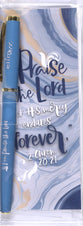Gel Pen with Bookmark (Metal, Black Ink 0.5mm): Praise The Lord