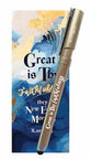 Gel Pen with Bookmark (ABS Plastic, Black Ink 0.5mm): Great is thy faithfulness