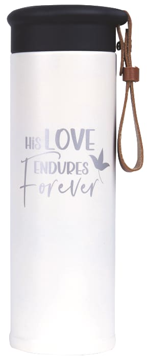 Water Bottle, Stainless Steel (450 ml): His Love Endures Forever