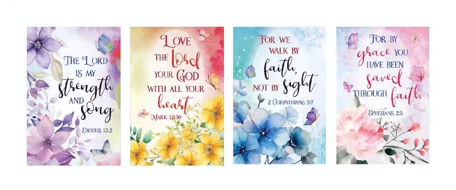 Memo Pad (Set of 4): Floral