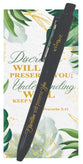 Gel Pen with Bookmark: Discretion Will Preserve You