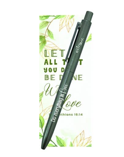 Gel Pen with Bookmark: Do Everything in Love