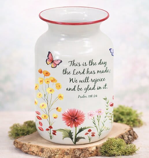 Table Vase, Metal: This Is The Day The Lord Has Made
