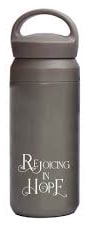 Water Bottle, Stainless Steel (350 ml): Rejoicing in Hope, Grey