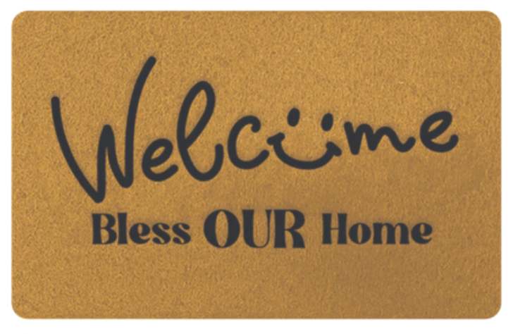 Floor Mat (PVC Coil): Welcome Bless Our Home