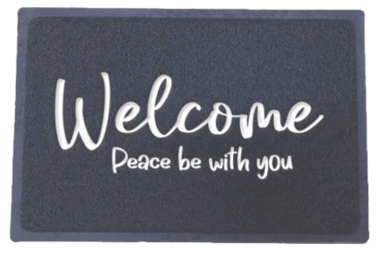 Floor Mat (PVC Coil): Welcome Peace Be With You