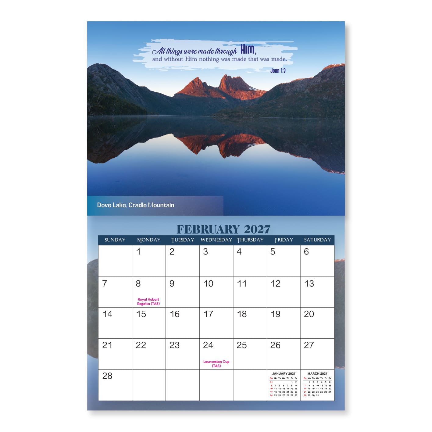 2027 Wall Calendar: How Great Thou Art