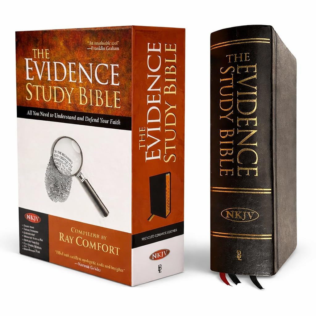 NKJV The Evidence Bible Black Cowhide (Red Letter Edition)