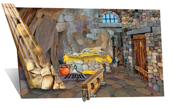 Lukens Small Prison Background (16" X 24") (**Not Made Into a Felt Board**) (Unmounted)