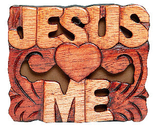 Magnet: Wood Jesus Loves Me