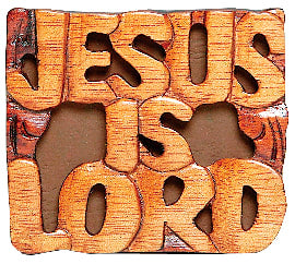 Magnet: Wood Jesus is Lord