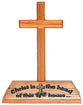 Cross on Stand: Christ is the Head (Mahogany)