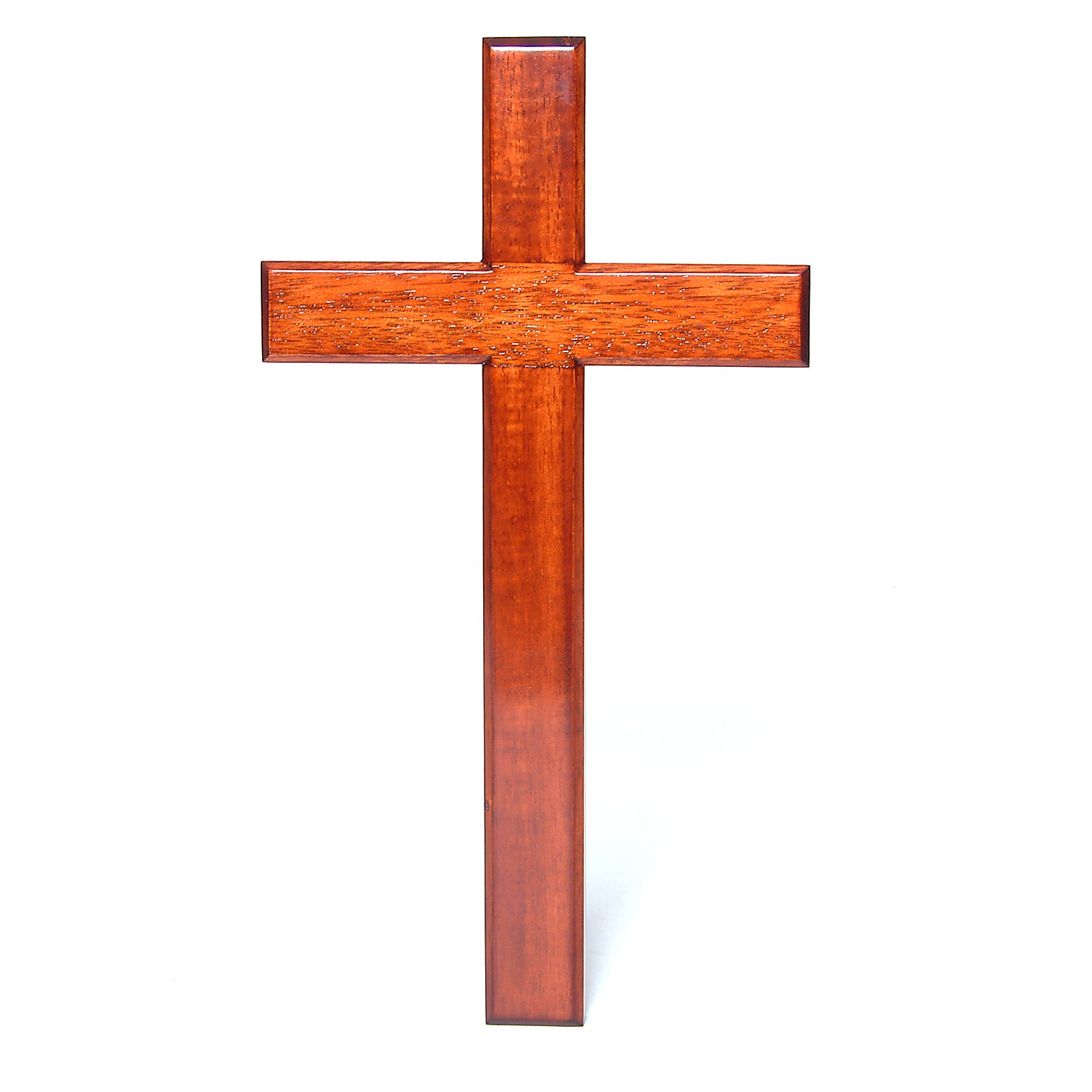 Cross: 30Cm, Bevelled Edge, Hanging (Mahogany)