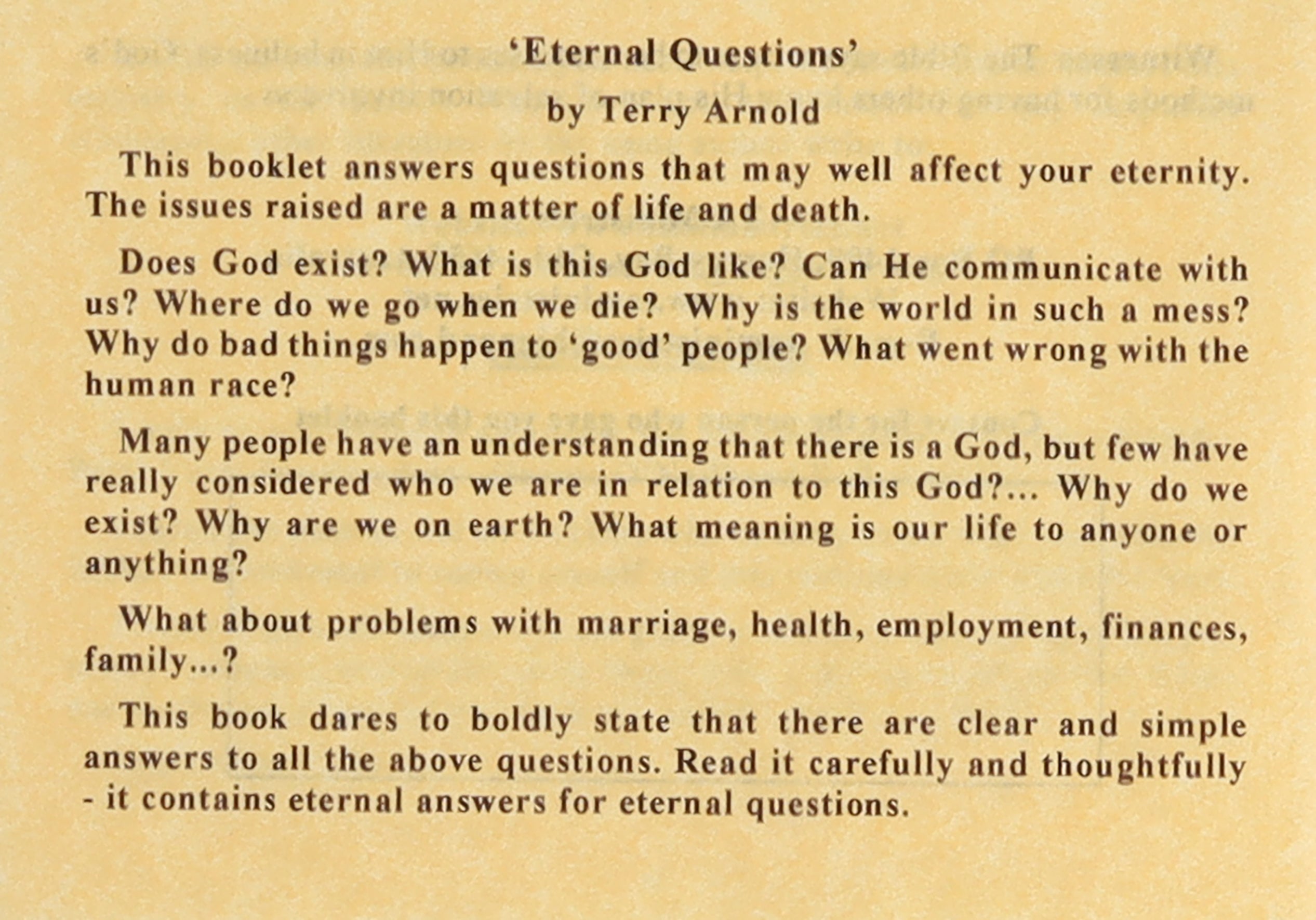 Eternal Questions